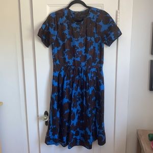 Marc by Marc Jacobs Blue Onyx Floral Silk Dress